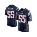 Men Nike New England Patriots #55 Cassius Marsh Game Navy Blue Team Color NFL Jersey