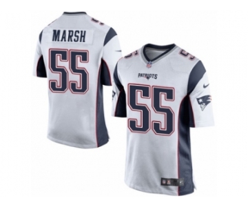 Men Nike New England Patriots #55 Cassius Marsh Game White NFL Jersey