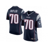 Men Nike New England Patriots #70 Adam Butler Game Navy Blue Team Color NFL Jersey