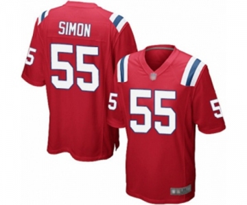 Men's New England Patriots #55 John Simon Game Red Alternate Football Jersey