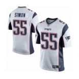 Men's New England Patriots #55 John Simon Game White Football Jersey