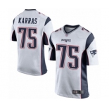 Men's New England Patriots #75 Ted Karras Game White Football Jersey