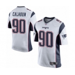 Men's New England Patriots #90 Shilique Calhoun Game White Football Jersey