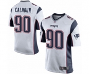 Men's New England Patriots #90 Shilique Calhoun Game White Football Jersey