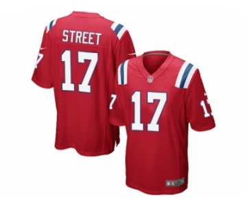 Men's Nike New England Patriots #17 Devin Street Game Red Alternate NFL Jersey