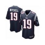 Men's Nike New England Patriots #19 Malcolm Mitchell Game Navy Blue Team Color NFL Jersey