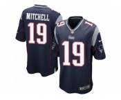 Men's Nike New England Patriots #19 Malcolm Mitchell Game Navy Blue Team Color NFL Jersey