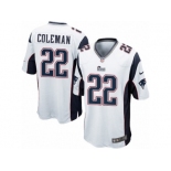 Men's Nike New England Patriots #22 Justin Coleman Game White NFL Jersey