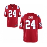 Men's Nike New England Patriots #24 Cyrus Jones Game Red Alternate NFL Jersey