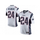 Men's Nike New England Patriots #24 Stephon Gilmore Game White NFL Jersey