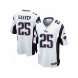 Men's Nike New England Patriots #25 Bishop Sankey Game White NFL Jersey