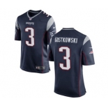 Men's Nike New England Patriots #3 Stephen Gostkowski Game Navy Blue Team Color NFL Jersey