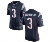 Men's Nike New England Patriots #3 Stephen Gostkowski Game Navy Blue Team Color NFL Jersey