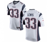 Men's Nike New England Patriots #33 Dion Lewis Game White NFL Jersey