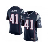 Men's Nike New England Patriots #41 Cyrus Jones Game Navy Blue Team Color NFL Jersey