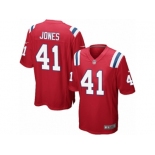 Men's Nike New England Patriots #41 Cyrus Jones Game Red Alternate NFL Jersey