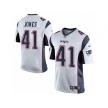 Men's Nike New England Patriots #41 Cyrus Jones Game White NFL Jersey