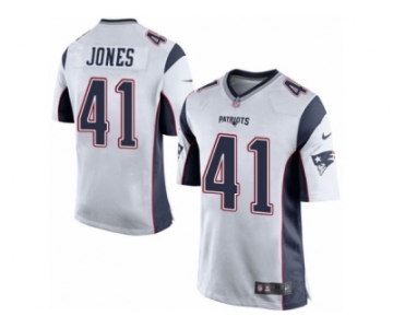 Men's Nike New England Patriots #41 Cyrus Jones Game White NFL Jersey