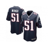 Men's Nike New England Patriots #51 Barkevious Mingo Game Navy Blue Team Color NFL Jersey