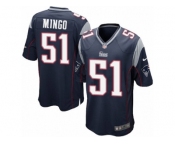 Men's Nike New England Patriots #51 Barkevious Mingo Game Navy Blue Team Color NFL Jersey