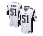 Men's Nike New England Patriots #51 Barkevious Mingo Game White NFL Jersey