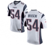 Men's Nike New England Patriots #54 Tedy Bruschi Game White NFL Jersey