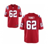 Men's Nike New England Patriots #62 Joe Thuney Game Red Alternate NFL Jersey