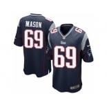 Men's Nike New England Patriots #69 Shaq Mason Game Navy Blue Team Color NFL Jersey