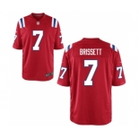 Men's Nike New England Patriots #7 Jacoby Brissett Game Red Alternate NFL Jersey