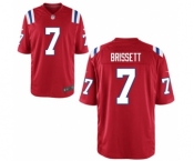 Men's Nike New England Patriots #7 Jacoby Brissett Game Red Alternate NFL Jersey