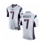 Men's Nike New England Patriots #7 Jacoby Brissett Game White NFL Jersey