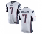 Men's Nike New England Patriots #7 Jacoby Brissett Game White NFL Jersey