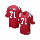 Men's Nike New England Patriots #71 Cameron Fleming Game Red Alternate NFL Jersey