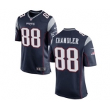 Men's Nike New England Patriots #88 Scott Chandler Game Navy Blue Team Color NFL Jersey