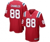 Men's Nike New England Patriots #88 Scott Chandler Game Red Alternate NFL Jersey