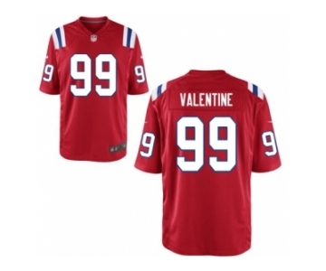 Men's Nike New England Patriots #99 Vincent Valentine Game Red Alternate NFL Jersey