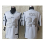 Nike New England Patriots #24 Revis Platinum White Jerseys[Game]