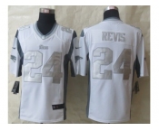 Nike New England Patriots #24 Revis Platinum White Jerseys[Game]