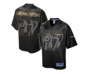 Nike New England Patriots #87 Rob Gronkowski Black Gold Collection Jersey[Game]