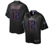 nike nfl jerseys new england patriots #12 tom brady black reverse fashion[game]