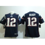 nike nfl jerseys new england patriots #12 tom brady blue[game]