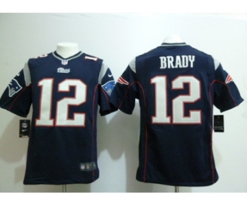 nike nfl jerseys new england patriots #12 tom brady blue[game]