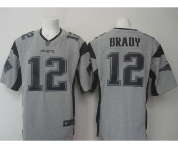 nike nfl jerseys new england patriots #12 tom brady gray[game]