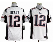 nike nfl jerseys new england patriots #12 tom brady white[game]