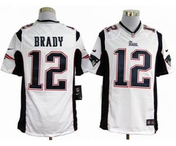 nike nfl jerseys new england patriots #12 tom brady white[game]