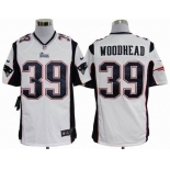 nike nfl jerseys new england patriots #39 woodhead white[woodhead[game]