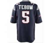 nike nfl jerseys new england patriots #5 tebow dk.blue[game]