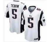 nike nfl jerseys new england patriots #5 tebow white[game]