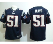 nike nfl jerseys new england patriots #51 jerod mayo blue[game]