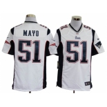 nike nfl jerseys new england patriots #51 jerod mayo white[game]